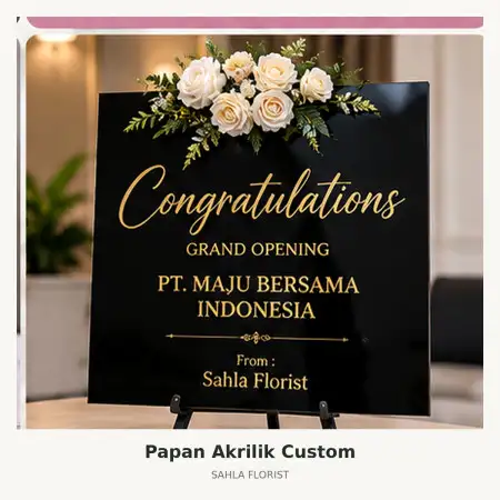 Papan Bunga Akrilik Duren Sawit